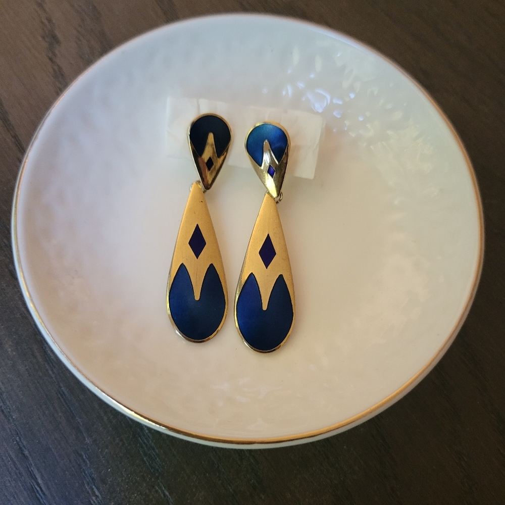 Enamel earrings